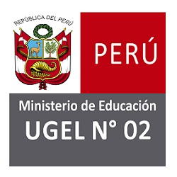 Logo oficial de la UGEL N.º 02 del Ministerio de Educación del Perú, encargado de gestionar servicios educativos en su jurisdicción.
