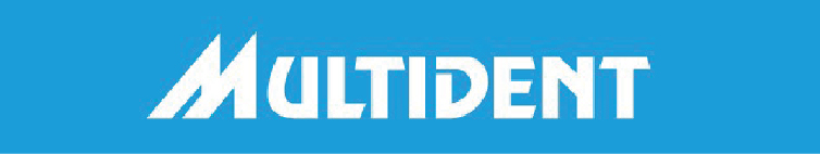 Logo de Multident sobre un fondo azul, representando beneficios exclusivos para socios de Coopac San Miguel.